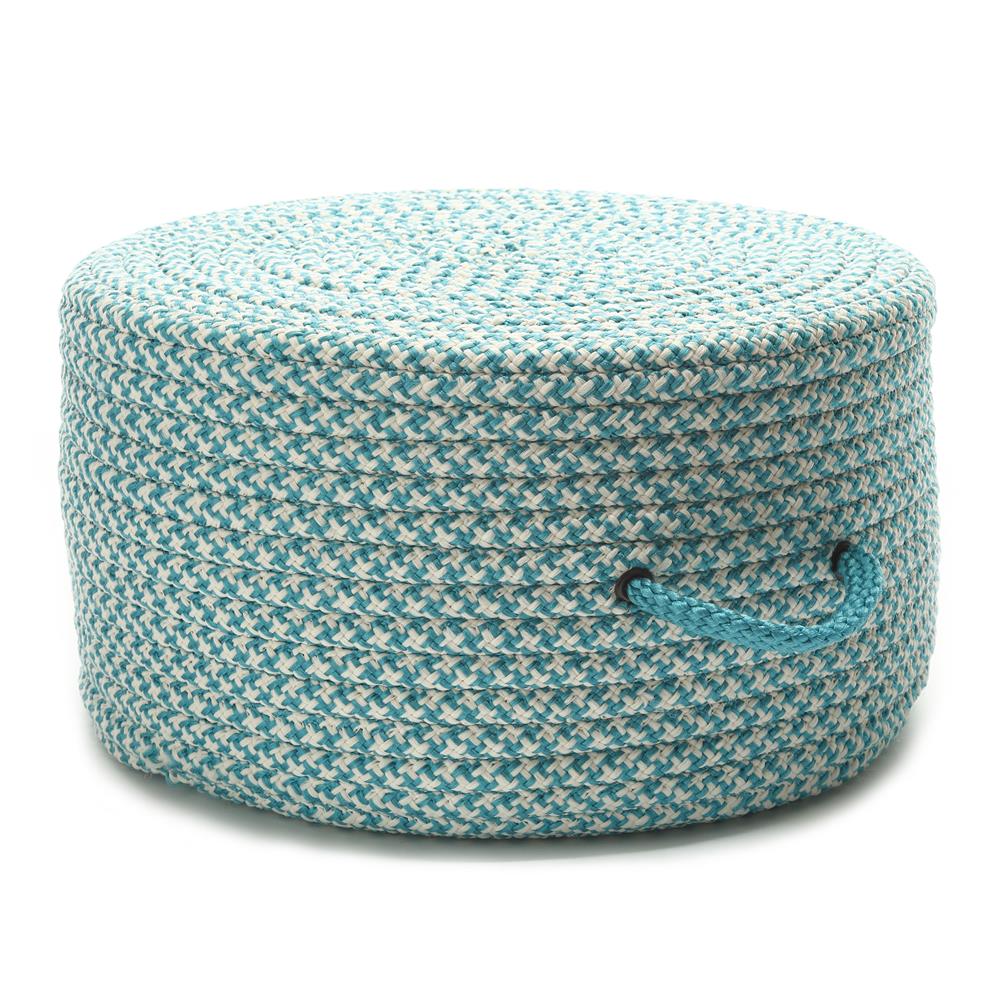 Colonial Mills UF57P020X011 Houndstooth Pouf Turquoise 20"x20"x11"